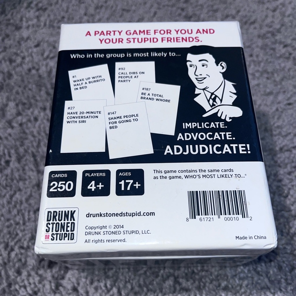 “Drunk, Stoned or Stupid” Party Game (age 17+) - Picture 2 of 4